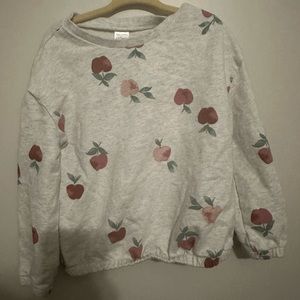 Carter’s Girls Apple Print French Terry Sweatshirt